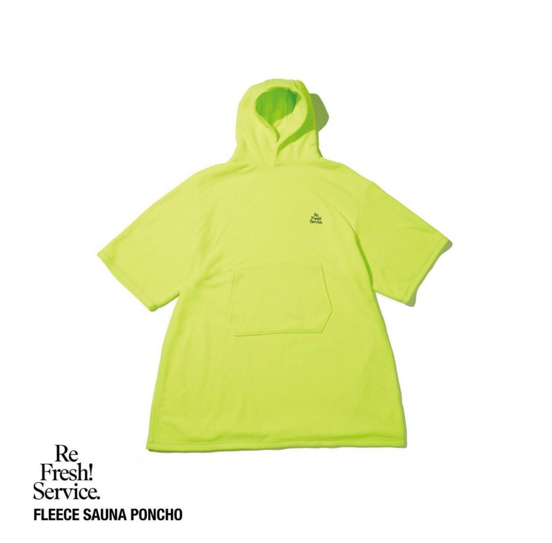 FreshService - ReFresh!Service. FLEECE SAUNA PONCHO(NEON YELLOW
