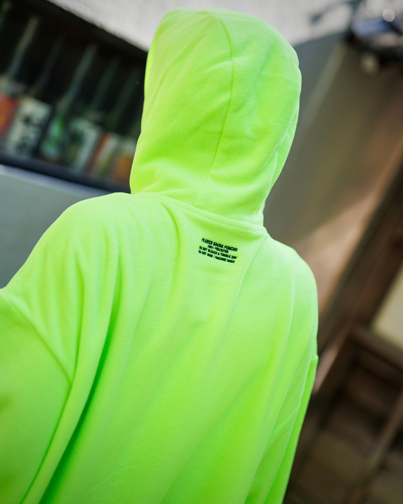 FreshService - ReFresh!Service. FLEECE SAUNA PONCHO(NEON YELLOW