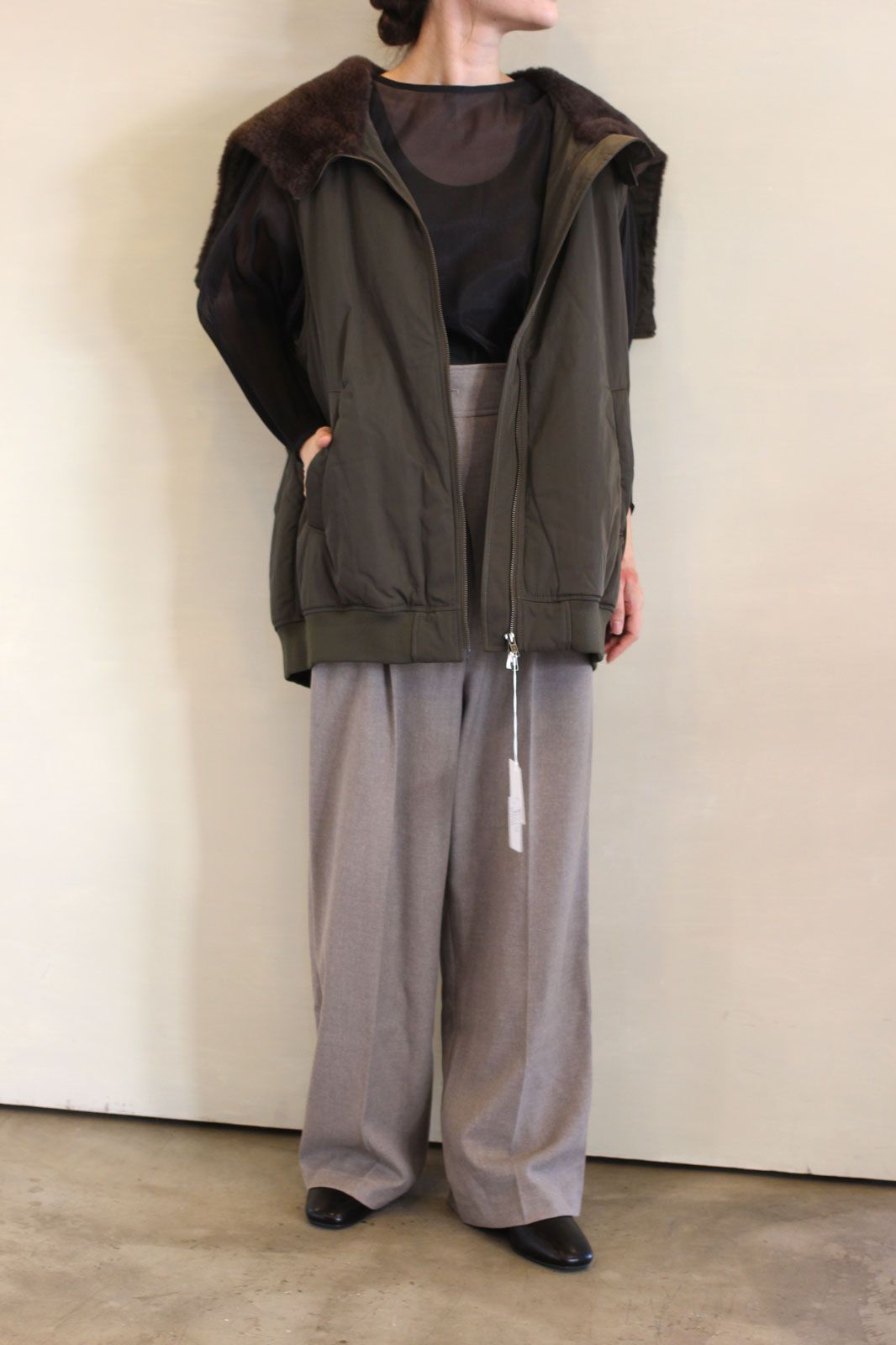 CHIGNON - フードZIPモッズベスト カーキ | ravii ONLINE STORE