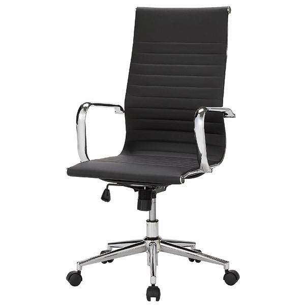 オフィスチェア/肘付/レザーハイバックタイプ/APS-NH05/ブラック/1001546