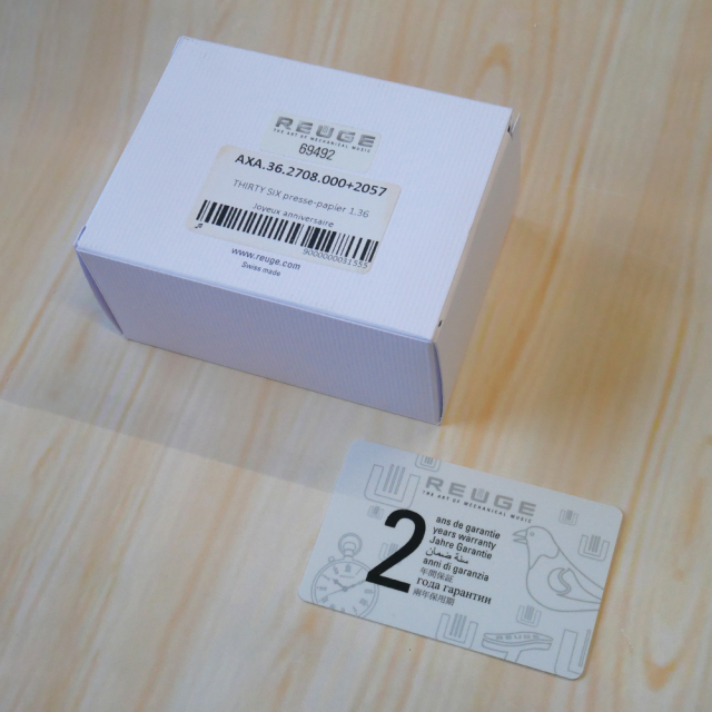 リュージュ REUGE オルゴール 36弁 ペーパーウェイト AXA.36.2708.000+