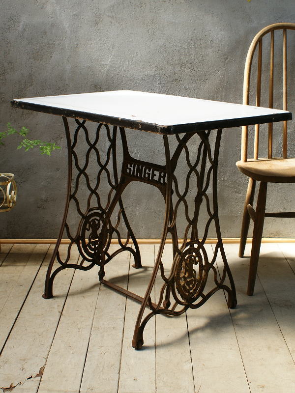 イギリス アンティーク SINGER社 ミシン台 ディスプレイ 5799