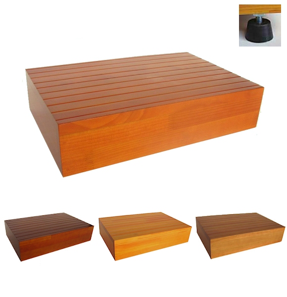 シモヤマ 既製品木製踏み台（450×300×120～150mm）【福祉発明品