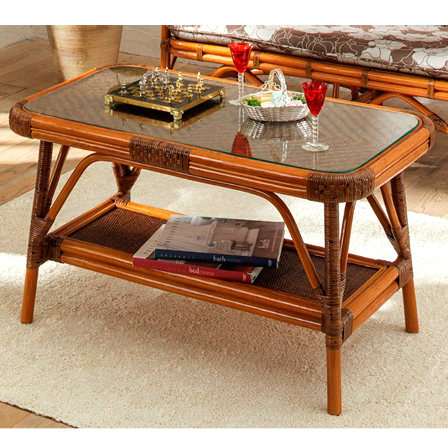 ラタン “ラパルフェ センターテーブル0474” 匠の技が美しいカザマ製