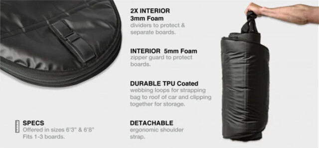 Sympl シンプル ROLLS SURFBOARD BAG [6'3] サーフボードケース