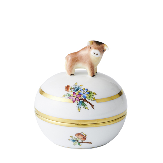 ヴィクトリア・ゴールド] 干支小筺 うし