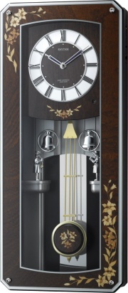 報時振り子時計 VIVANT V-M20N リズム時計 4MN421JB06 電波振り子時計