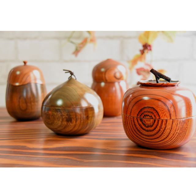 茶入れ 欅 茶筒 木製 漆塗り 漆器の井助