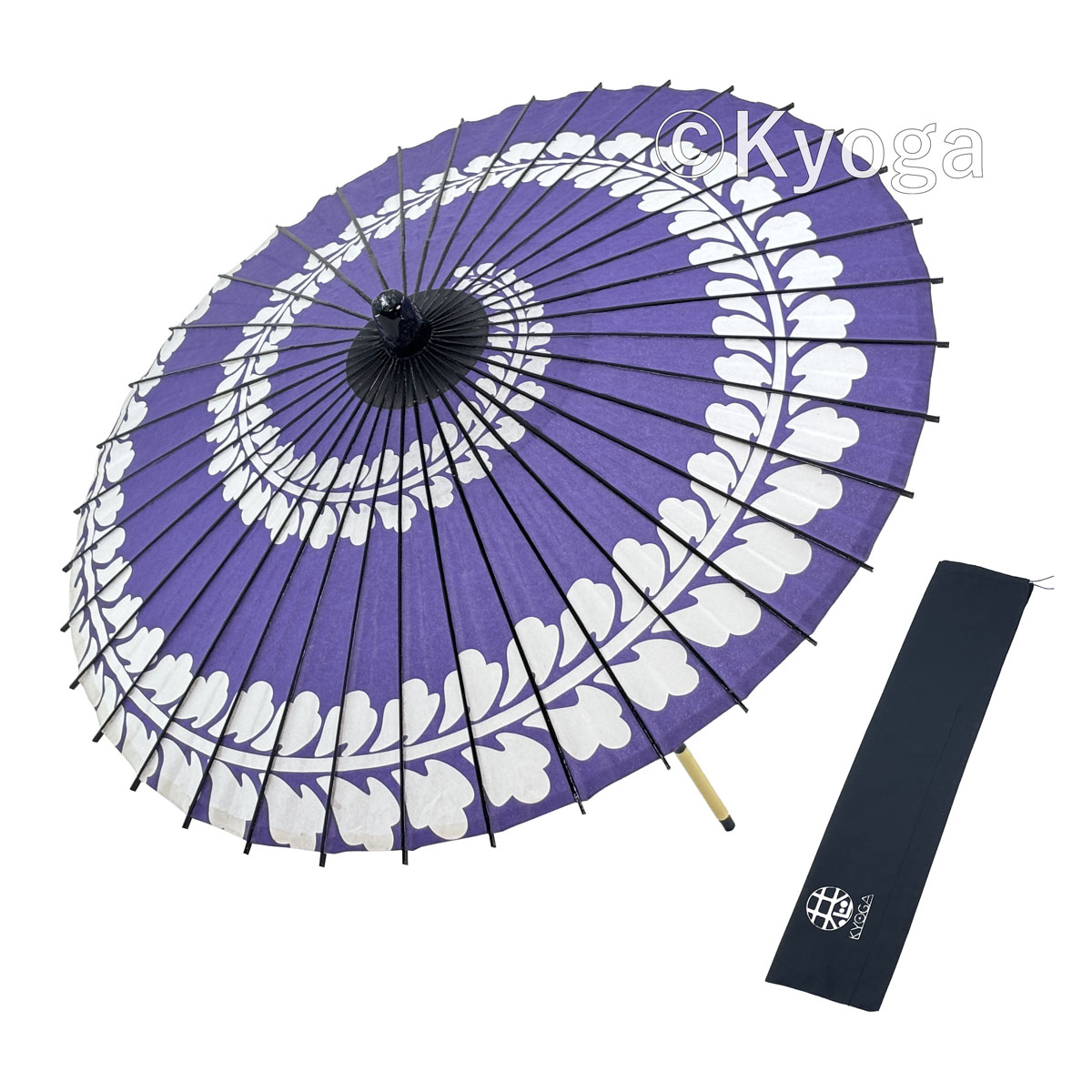 和傘・野点傘専門店 恭雅】 和傘 − 紙傘 1尺4寸 藤渦 紺