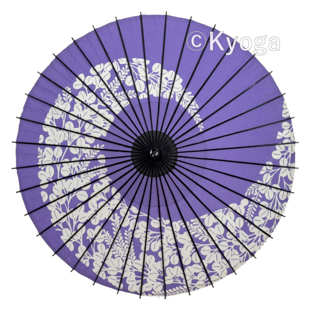 和傘・野点傘専門店 恭雅】 和傘 − 紙傘 1尺4寸 萩渦 紫