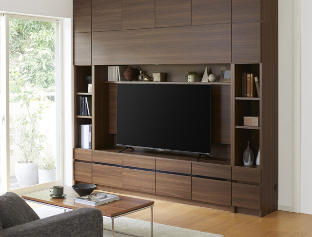 GRANNER（グラナー）壁面収納テレビボード（幅141～160cm×奥行44cm