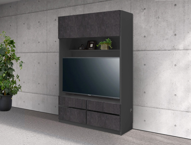 GRANNER（グラナー）壁面収納テレビボード（幅121～140cm×奥行44cm