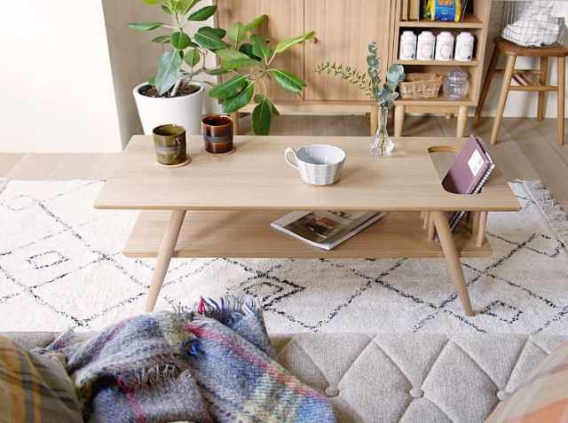 マガジンラック付きリビングテーブル Calfu（カーフ）｜北欧