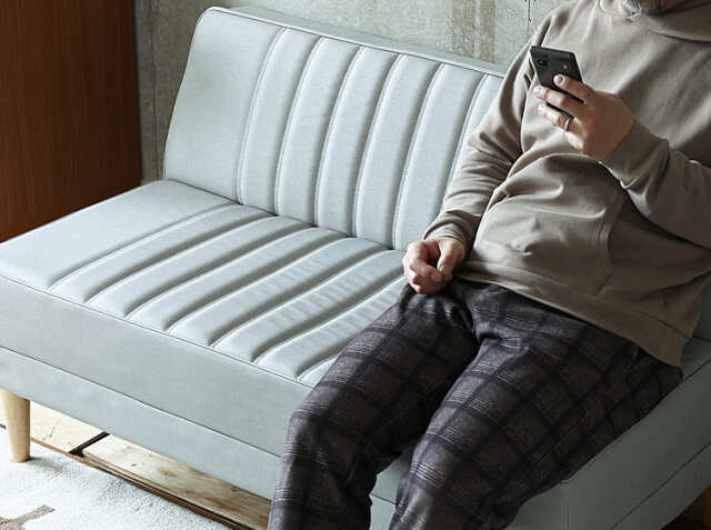 国産 ベンチソファー DAY2(デイツー) ライトグレーカラー｜北欧