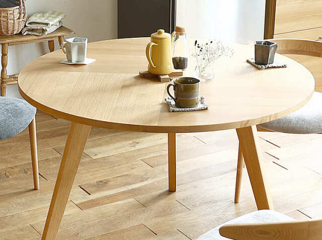 円形ダイニングテーブル form(フォーム) ナチュラルタイプ｜北欧