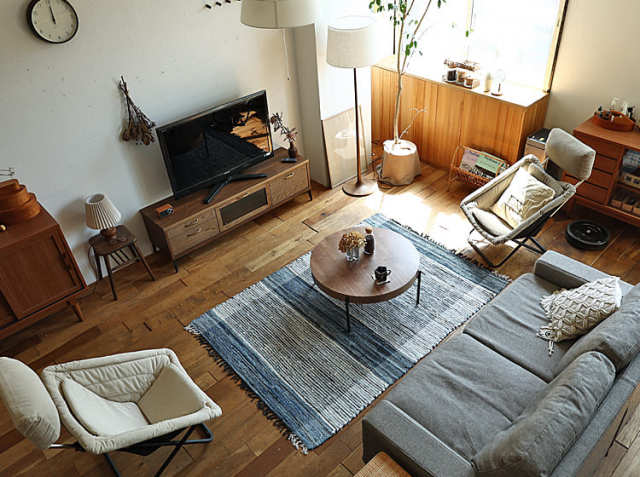 円形センターテーブル Rest（レスト） ウォールナットタイプ｜北欧