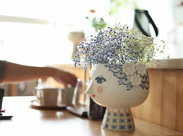 Bjorn Wiinblad（ビヨン・ヴィンブラッド） フラワーポット／ブルー