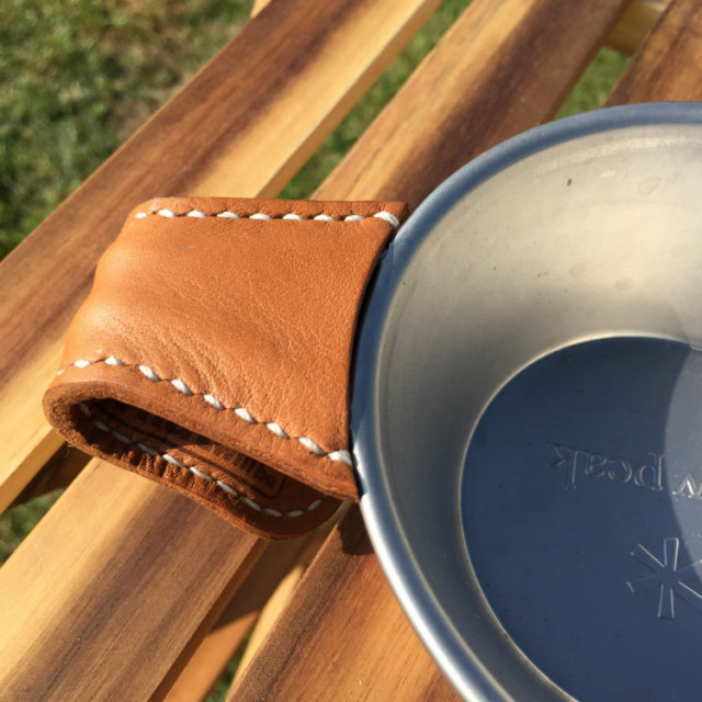 国産レザー｜スノーピークシェラカップハンドル用レザーカバー