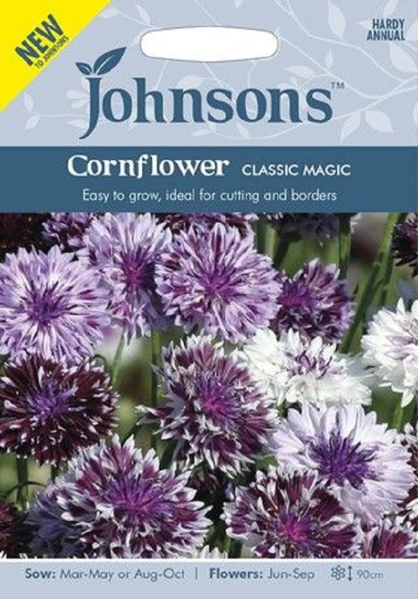輸入種子】 Johnsons Seeds Cornflower CLASSLC MAGIC コーンフラワー