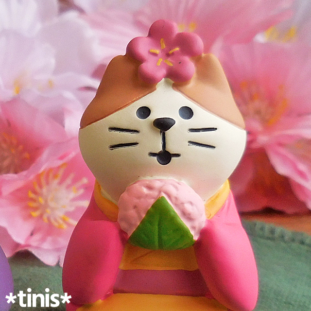 DECOLE デコレ コンコンブル 猫のおひなさま 和菓子 ペア 縁起置物