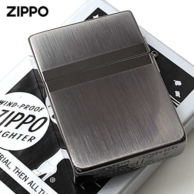 Zippo ジッポー 1935レプリカ ミラーライン ブラックニッケル サテーナ