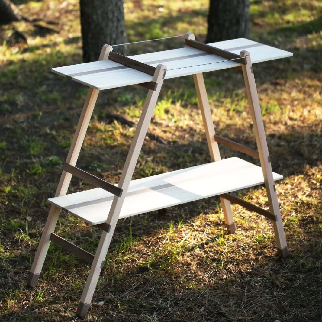 ウッドダブルラックの通販｜【196】ひのき・木製キャンプ用品店