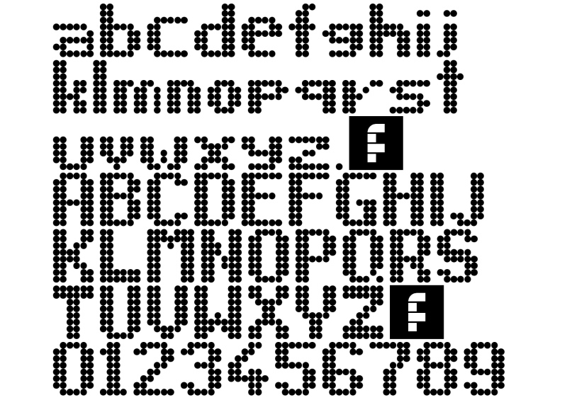 Led 8x6 Font in truetype .ttf opentype .otf format free and easy