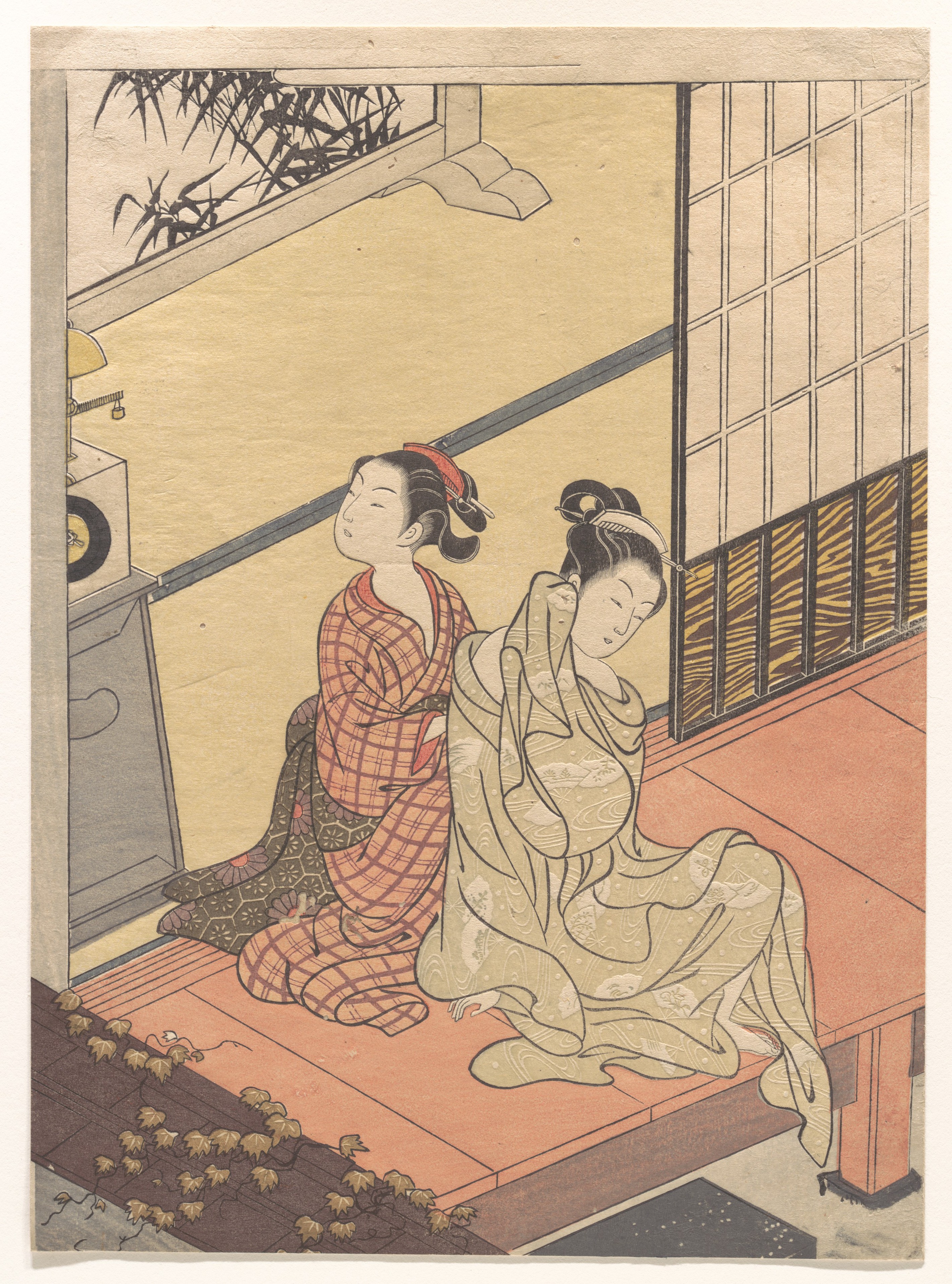 Suzuki Harunobu - Evening Chime of the Clock (Tokei no banshō