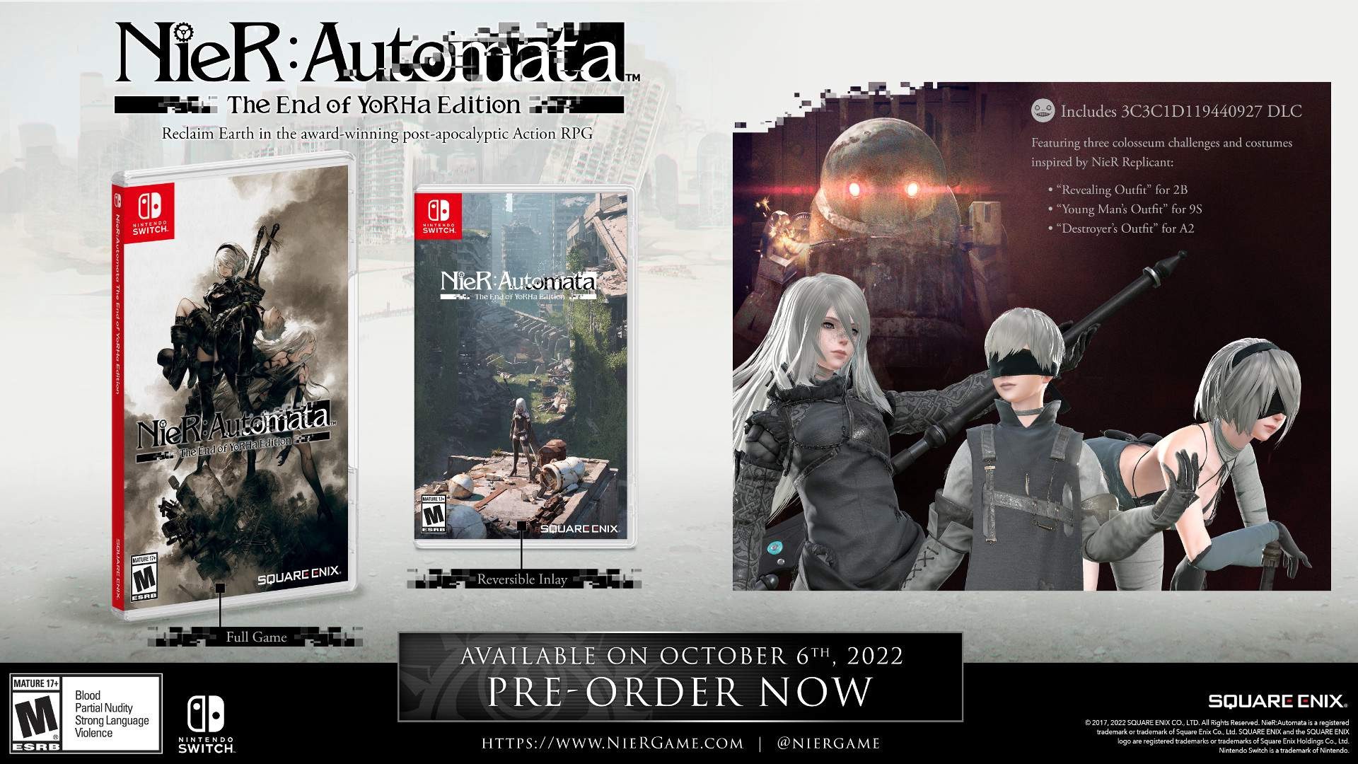 Here's A First Look At The NieR: Automata Physical Switch Release