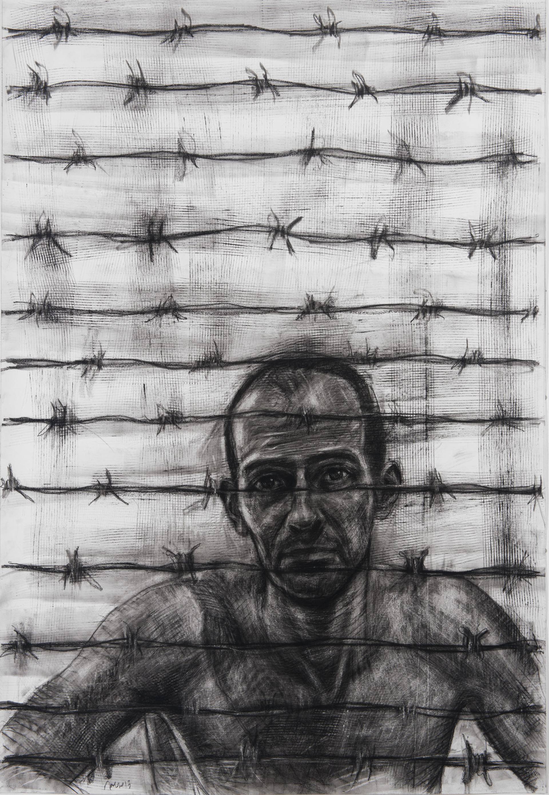 concentration camp Drawing by Bertrand Neuman | Saatchi Art