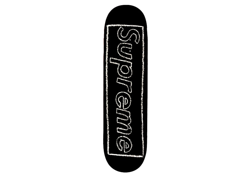 Supreme KAWS Chalk Logo Skateboard Deck Black - SS21 - US