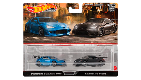 Машинка Premium Hot Wheels 2шт Pandem Subaru BRZ / Lexus RC F GT3