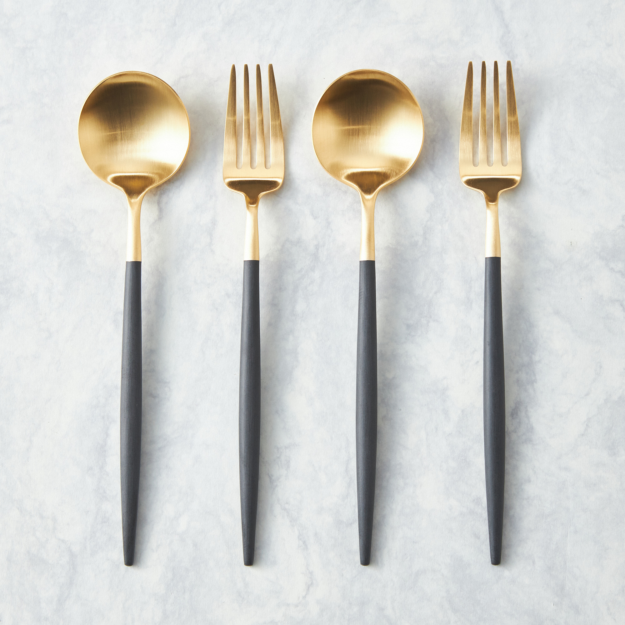 クチポール】ゴアブルーセージ×ゴールド デザートペア4本セット