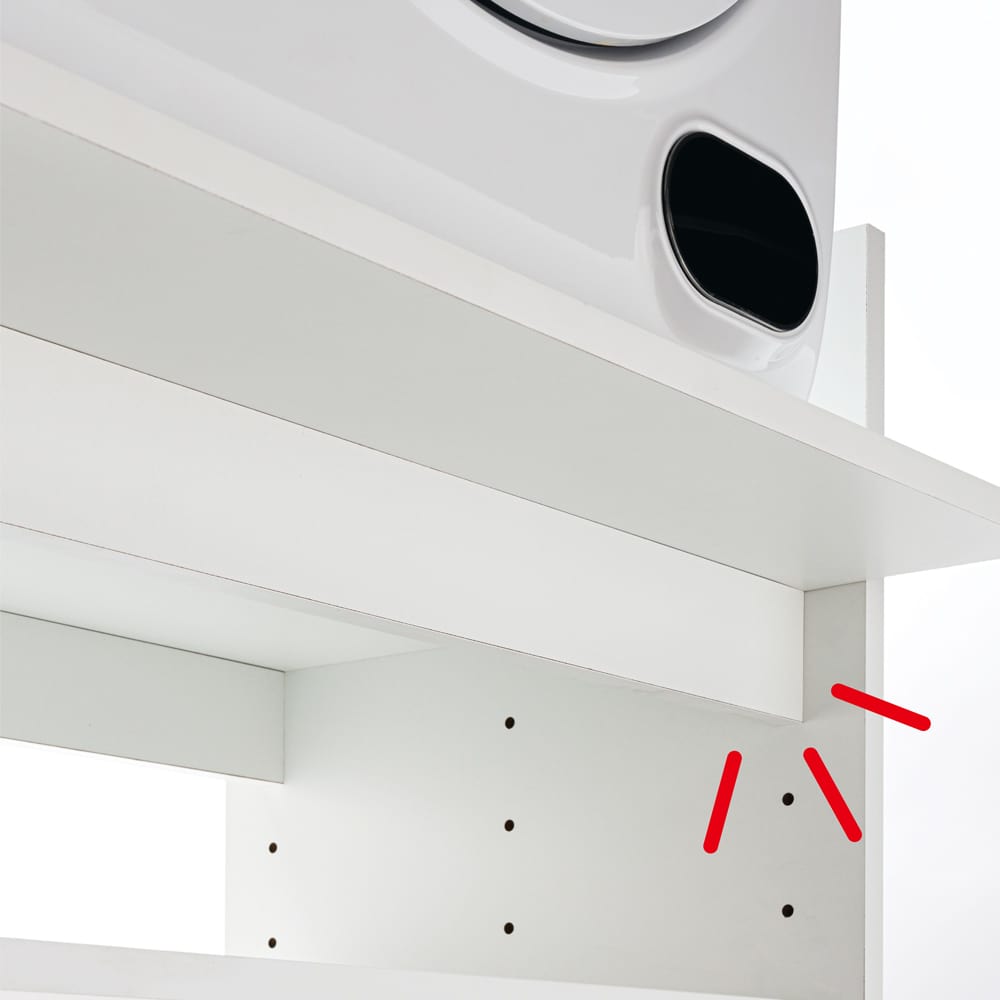 がっちり安定 造り付けのような乾燥機置き台 奥行55cmタイプ 幅77cm高