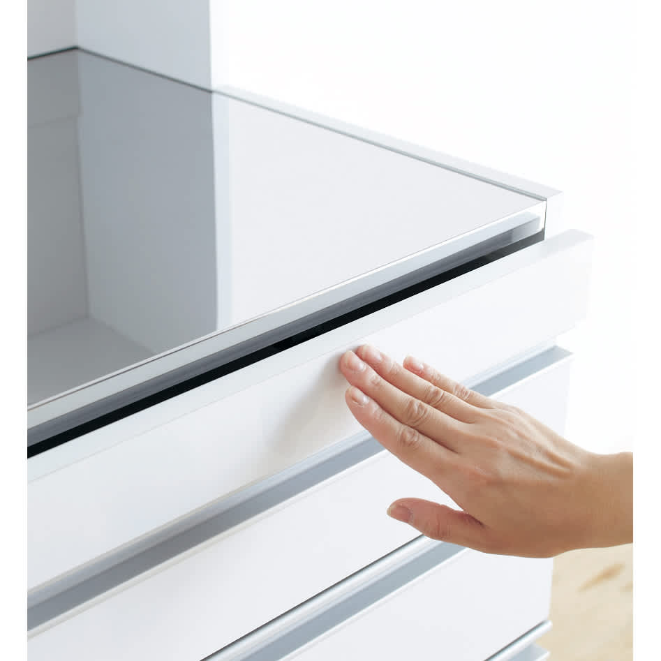 幅15奥行55高さ85cm］ダブルステンレス天板隙間収納庫 日本製 光沢