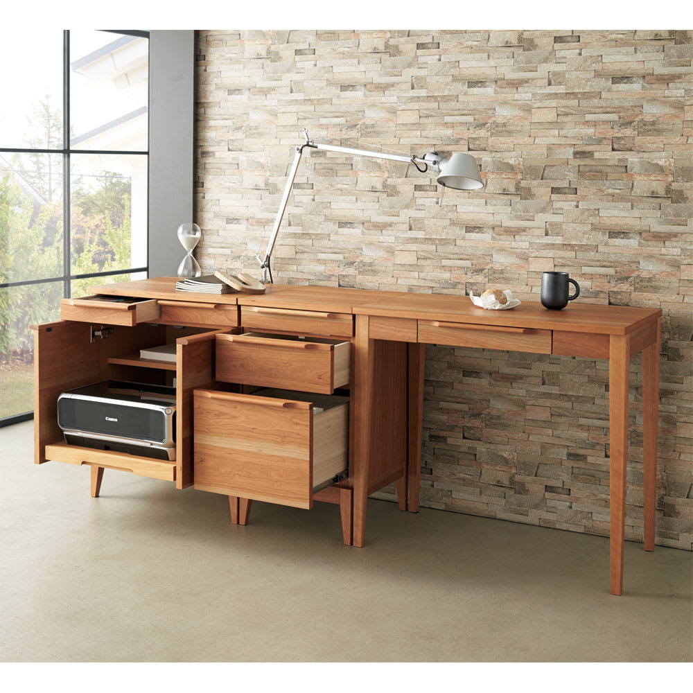 Blossom（ブロッサム） チェリー天然木北欧風シリーズ デスク 幅120cm