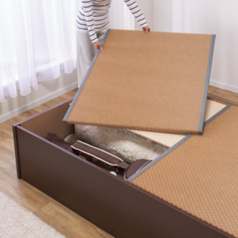 美草畳収納付きベッド 棚あり 通販 - ディノス