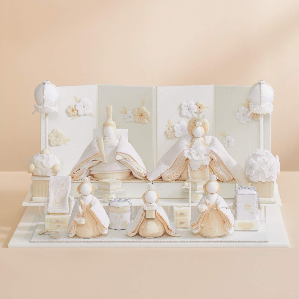 夢み屋〉白粋 雛人形 お道具・三人官女付きセット 通販 - ディノス