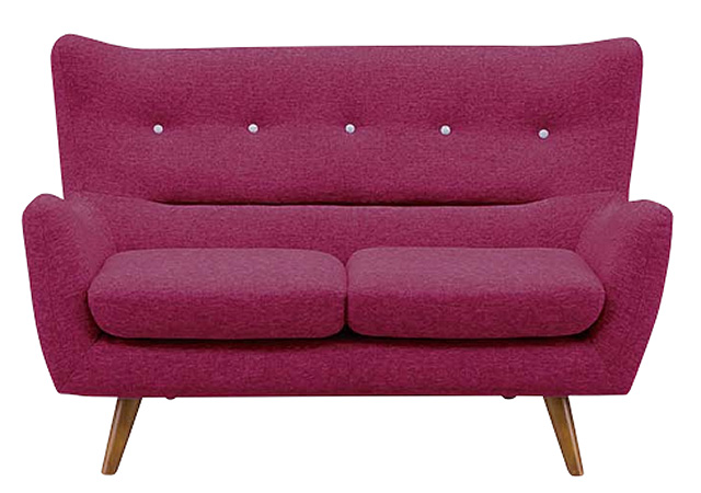 北欧デザインの丸みが優しいソファ 2人掛け 【グリーン】 [幅133