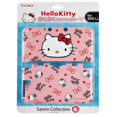 ハローキティ ぷくぷくプロテクトカバー ピンク（ニンテンドー3DS LL