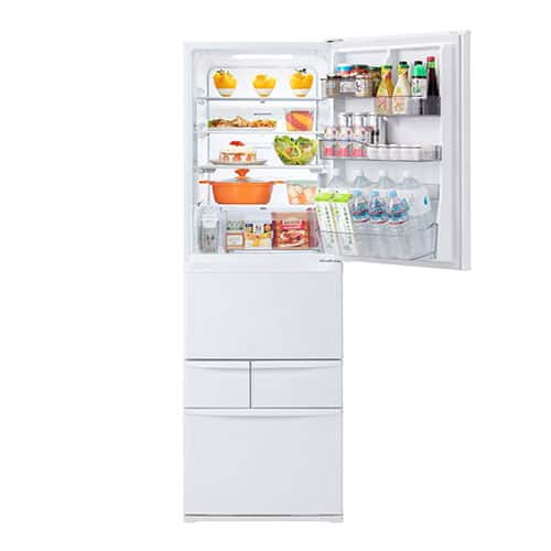 東芝 冷蔵庫 【美品】冷蔵庫 VEGETA 411L 右開き マットホワイト GR