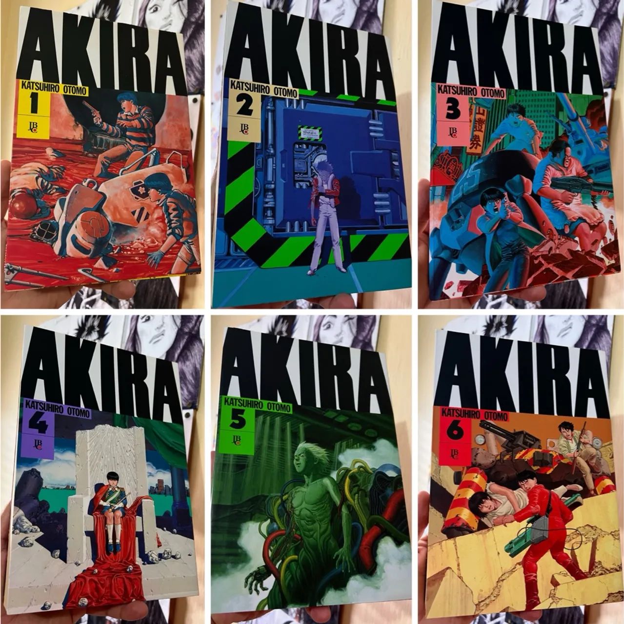 Akira completo 1 ao 6 Katsuhiro Otomo mangá - Livros e revistas