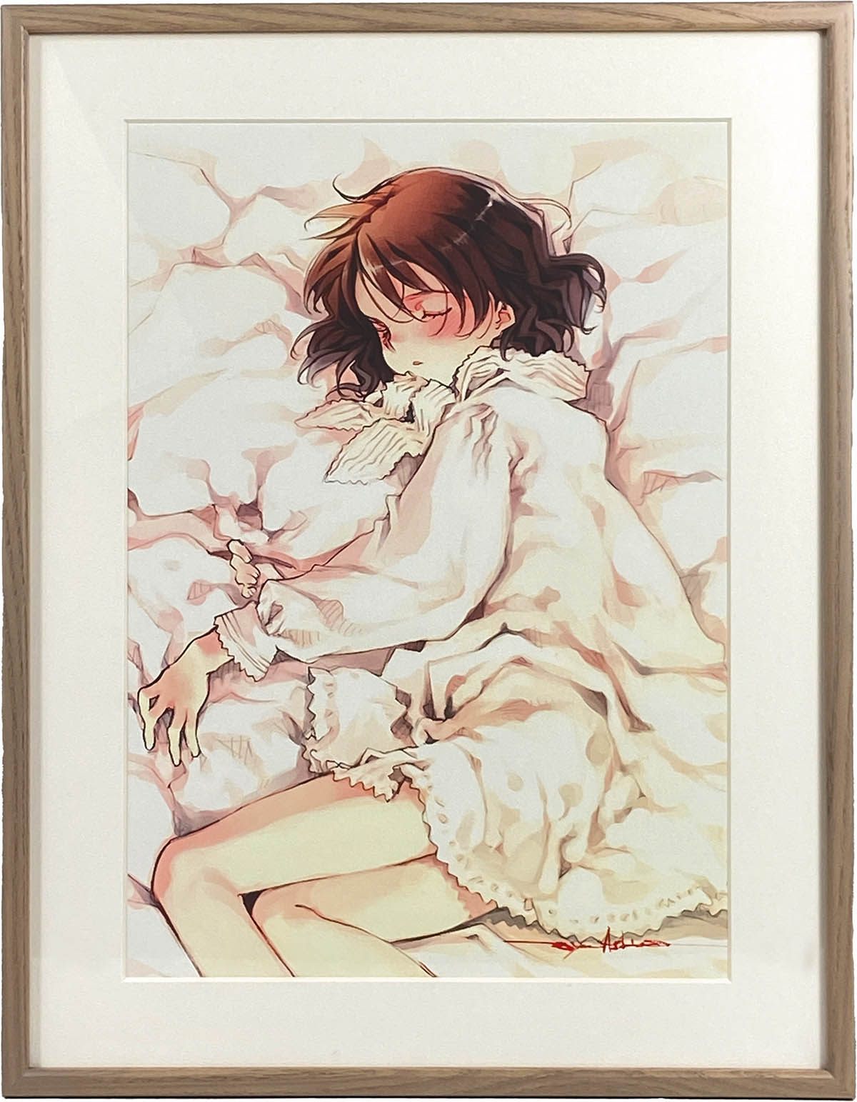 5123] 大槍葦人 直筆サイン入りカラー複製イラスト「Quartett!」ユニ