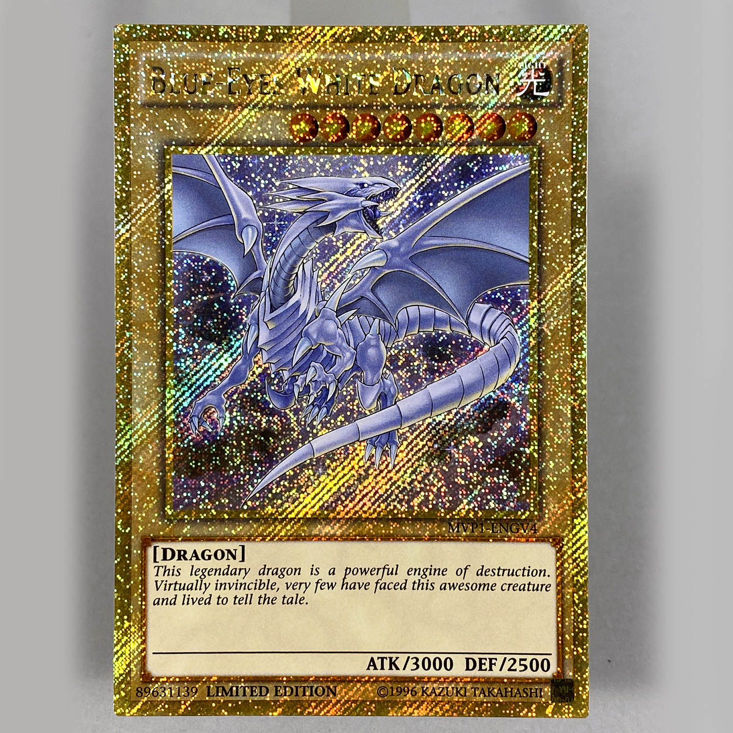 遊戯王 青眼の白龍 英語版 ゴーストゴールド ホログラフィック 3枚