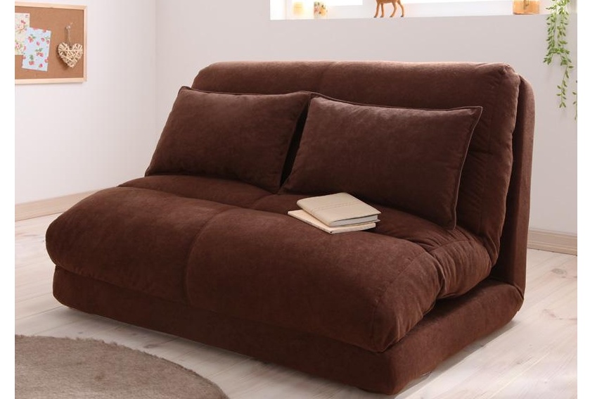 スエード生地が気持ちいい！折りたたみソファーベッド 幅60cm｜ハレノワ