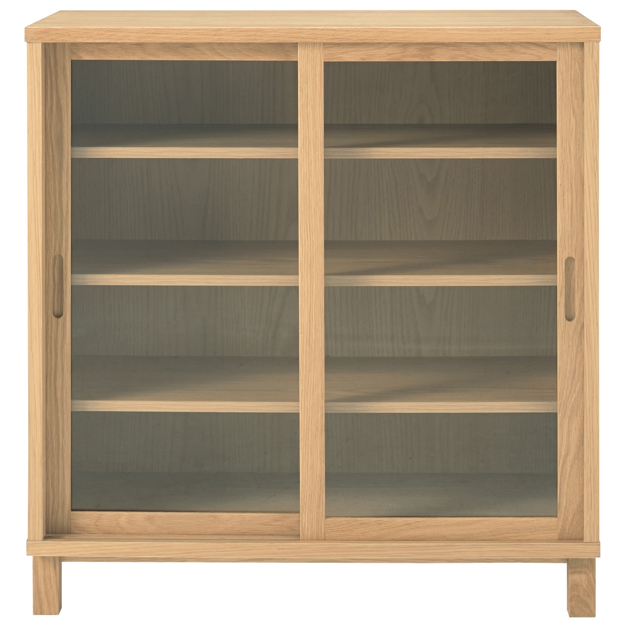 無印良品 オーク材キャビネットガラス扉（引戸） - 通販 | 家具と