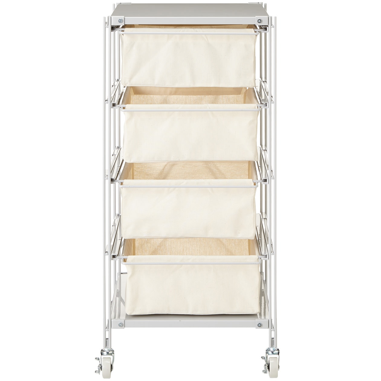 無印良品 スチールユニットシェルフ帆布バスケットセット・スチール棚