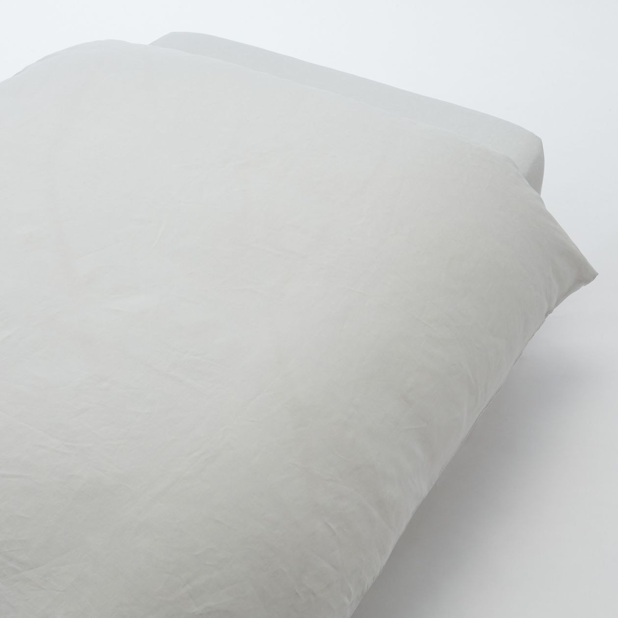 無印良品 麻平織掛ふとんカバー・S／ブルー S／ライトグレー - 通販