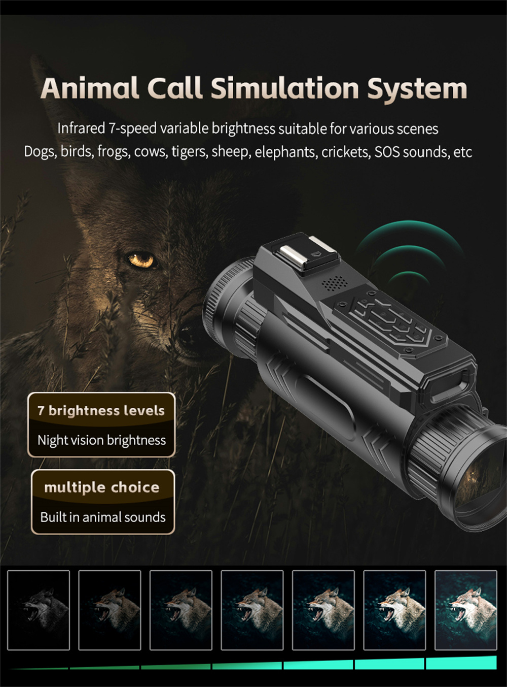 IPRee D12 4K カラフル赤外線ナイトビジョンデバイス 6400万日中および