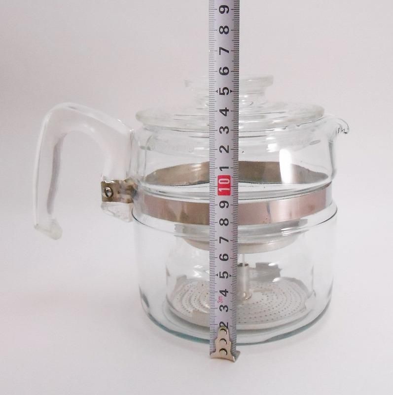 オールドパイレックス・4カップ用・パーコレーター・フレームウェア